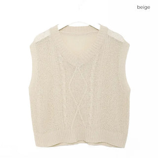 Twist knit sleeve top