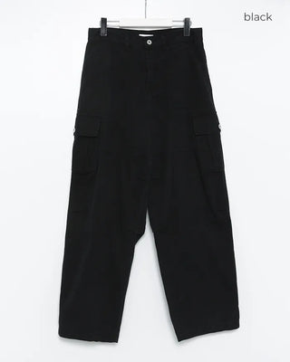 (Unisex) Vintage Wash Flap Cargo Pocket Pants