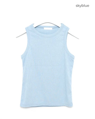 Rayon Blend Ribbed Tank Top
