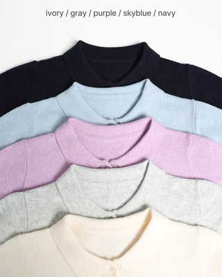 Button Collar Knit Polo Top