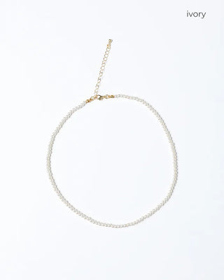 Mini imitation pearl necklace