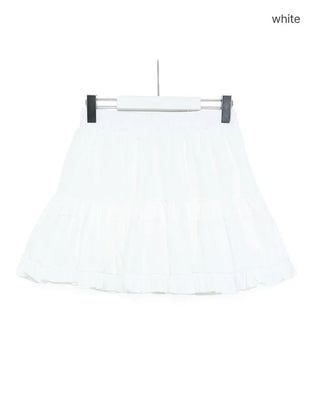 Elastic waist cantilever mini skirt