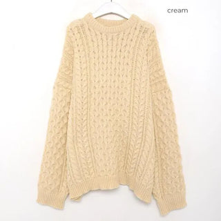 Mixed Twist Oversized Knit Sweater