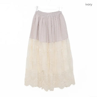 Half-lace long skirt