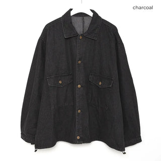 (Unisex) Out-pocket denim jacket