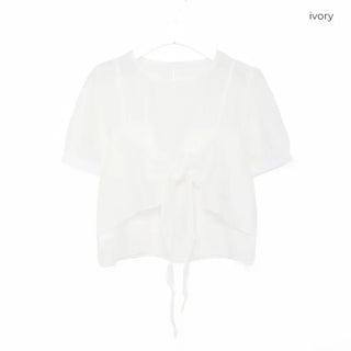 Ribbon layered blouse