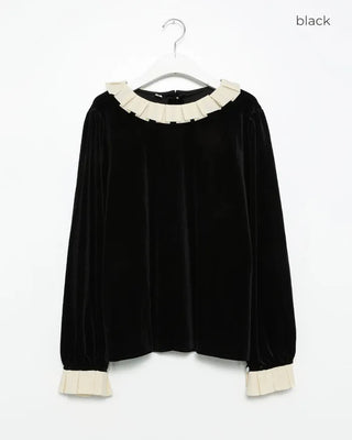 Frill-detailed layered blouse