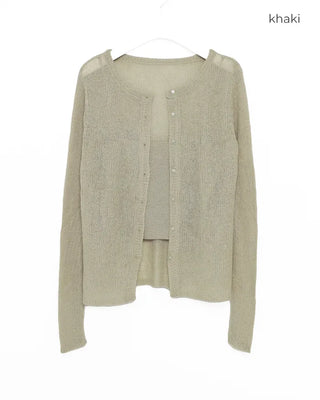 Simple bustier cardigan set
