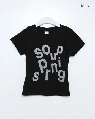 Soup Lettering Short-Sleeved T-Shirt