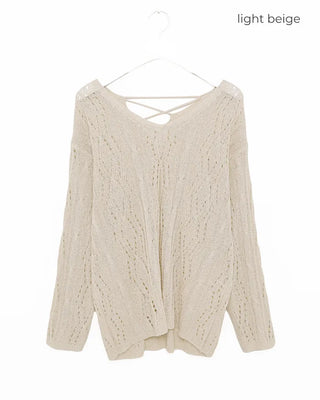 See-through perforated knit