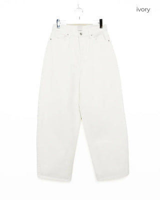 High-waisted balloon cotton pants