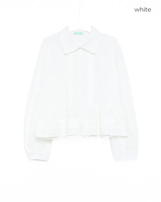 Colored frill blouse