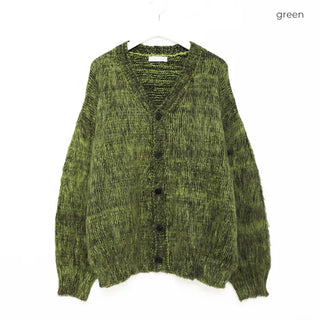 (Unisex) V-neck Melange Cardigan