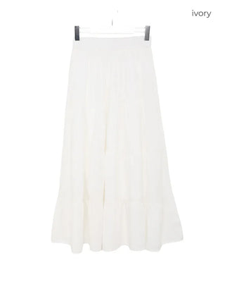Tiered long skirt