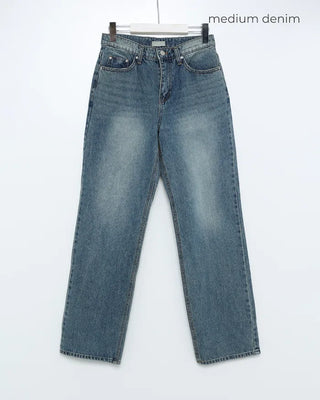 Straight denim pants