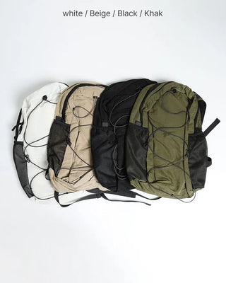 Nylon backpack with side pockets