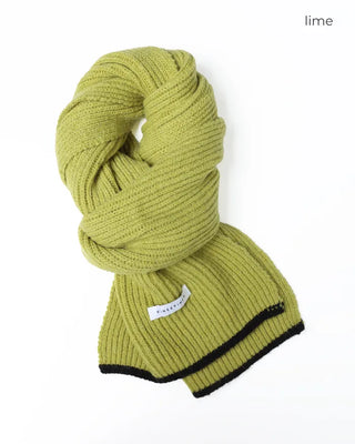 Color-blocked ribbed scarf