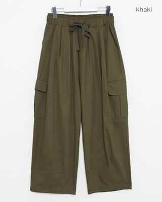 String Tuck Cargo Pants
