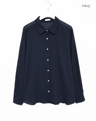 Striped cotton rayon shirt