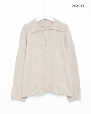 Modern Color Half-Zip Sweater