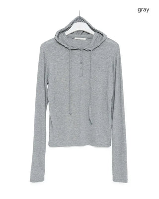 Button-down hoodie t-shirt