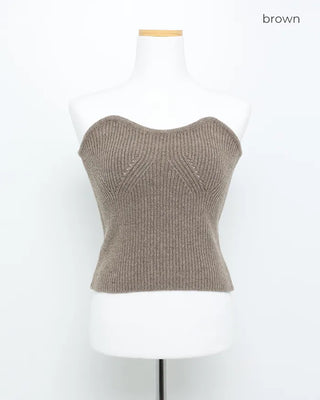 Ribbed sleeveless top