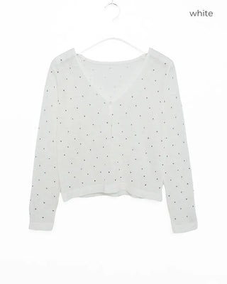 See-through polka dot summer cardigan