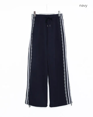 Lace-line sweatpants
