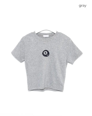 8 Ball Stamp Lettering Half T-Shirt