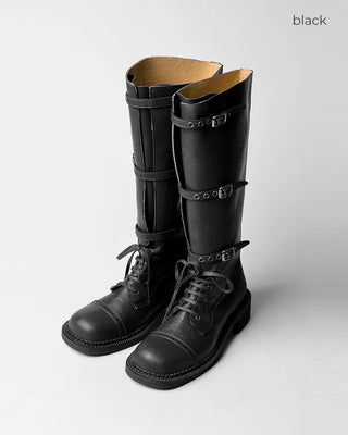Lace-up Tanker Long Boots