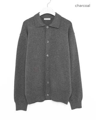 Semi-Clothed Polo Knit Cardigan