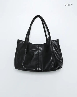 Leather tote bag