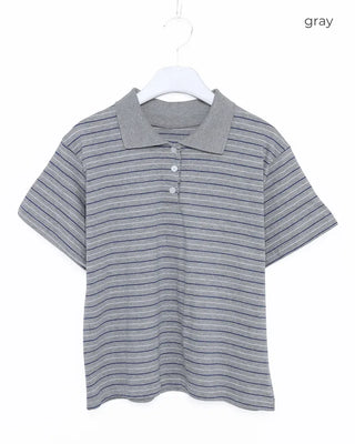 Striped polo shirt