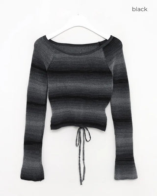 Back Ribbon Gradient Knit