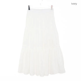 Frilled Can-Can Long Skirt