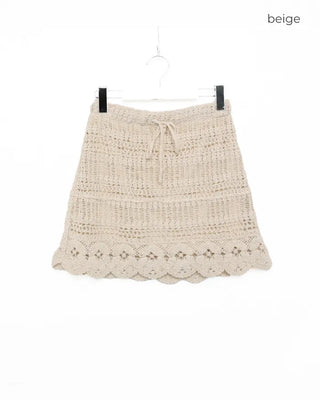 Crochet mini skirt