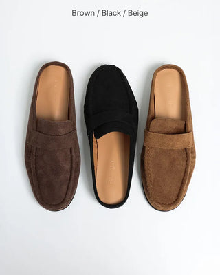 Suede mule sandals