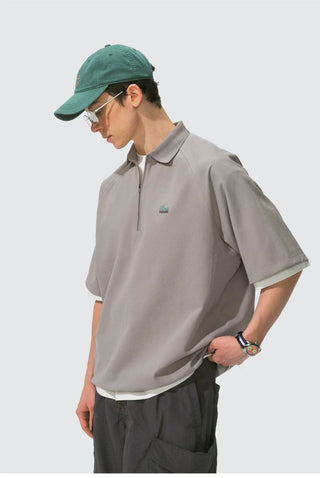 [Monterest] Quick-Dry Half-Zip Polo Shirt