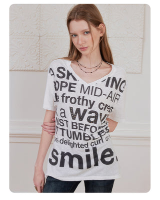 [NECY] Original Letter Stud Slim Line T
