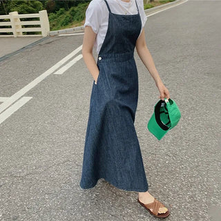 Denim sleeveless dress
