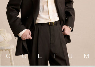 [CULTUM] Wool Blend Double Breasted Relaxed Blazer