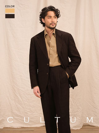 [CULTUM] Linen Single-Breasted Suit