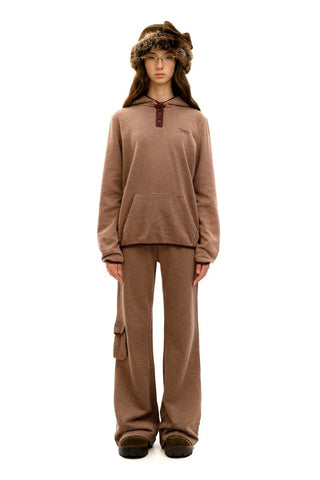 [Moromoro2] Hemp Stripe Fleece Hooded Set