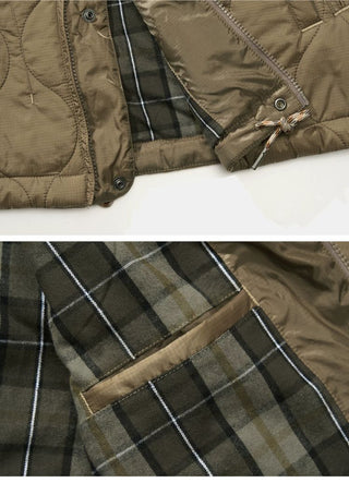 [Monterest] Quilted Coach Jacket with Corduroy Collar