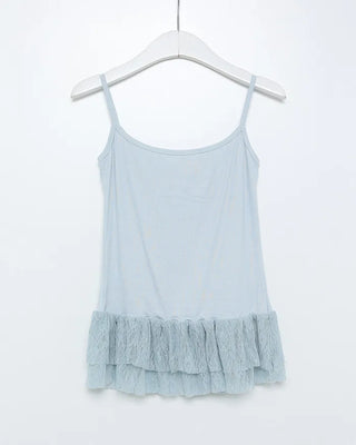 Lace sleeveless top & T-shirt set