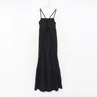 Back Ribbon Camisole Long Dress