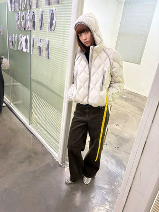 [NeverSeez] Diamond Quilted Down Jacket