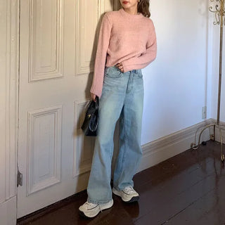 Simple cropped knit