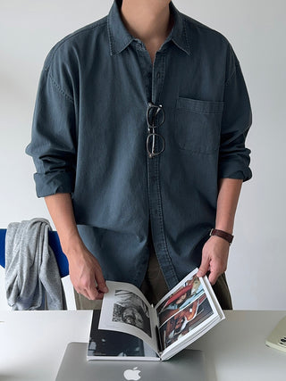 Haze Aging Fade Washed Shirt