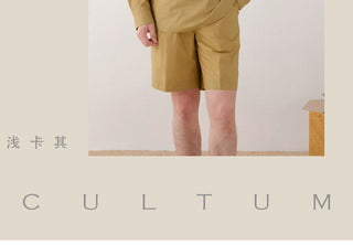 [CULTUM] Cotton Stand Collar Shirt/Shorts